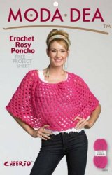 Moda Dea - Crochet rosy poncho