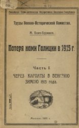 Потеря нами Галиции часть 1 - Через карпаты в Венгрию зимою 1915 года.