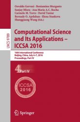Computational Science and Its Applications - ICCSA 2016, Part 4