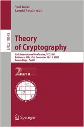 Theory of Cryptography: 15th International Conference, TCC 2017, Part 2